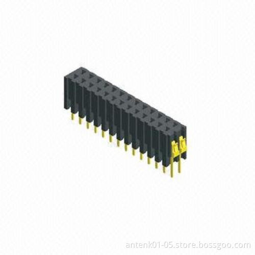 2.0mm PCB Socket in Douar Rows with 7.2mm Insulator Height, RoHS Compliant